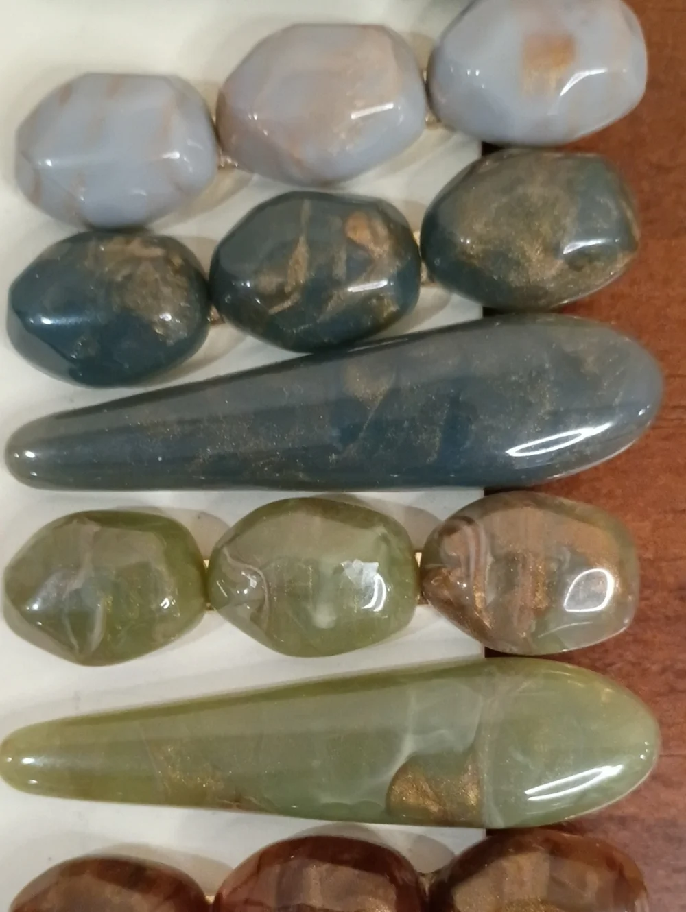 Anthropologie Gemstone Hair Clips, Set Of 8 - NWT!
